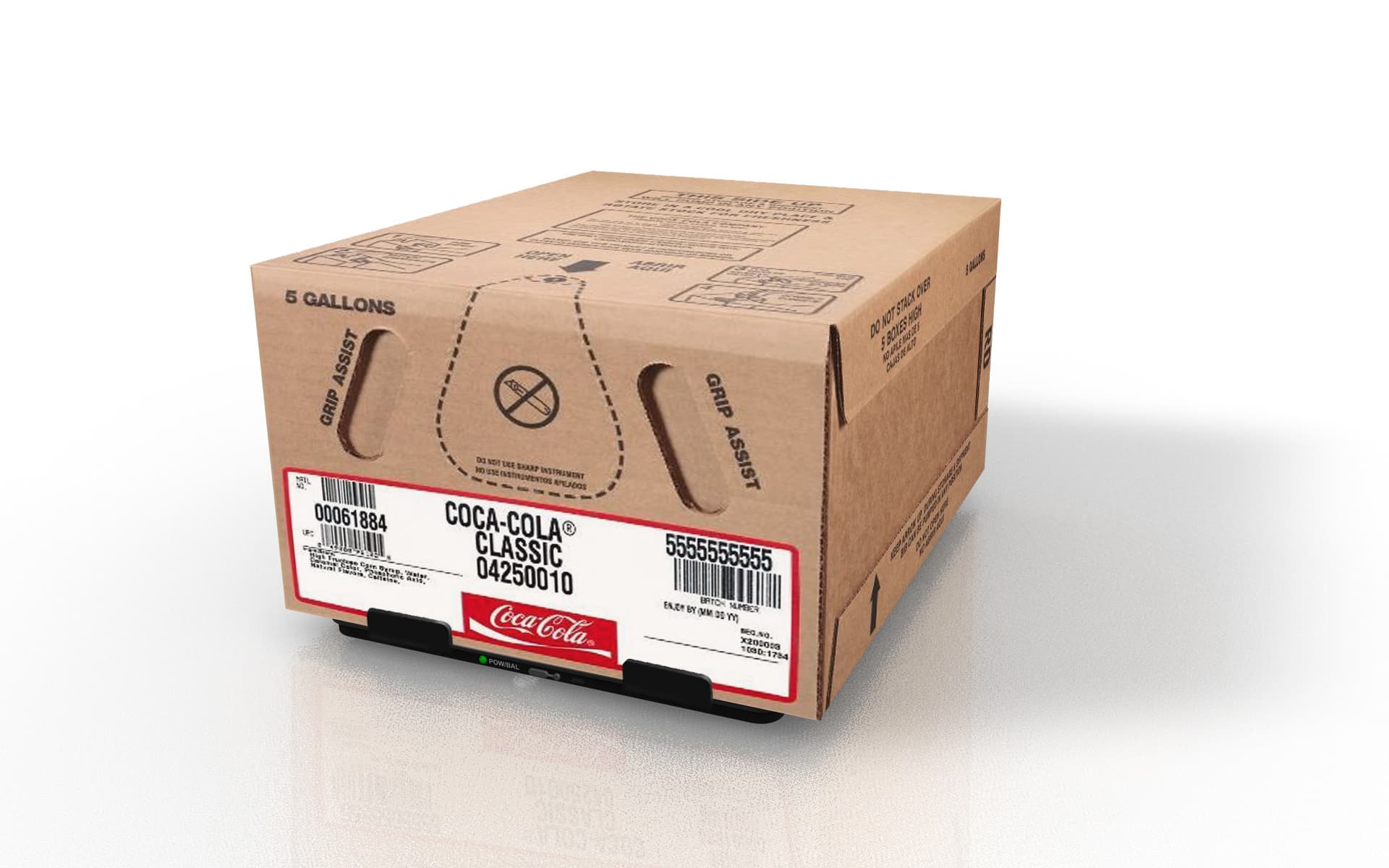 BIB parcel seated on BIB-8 sensor