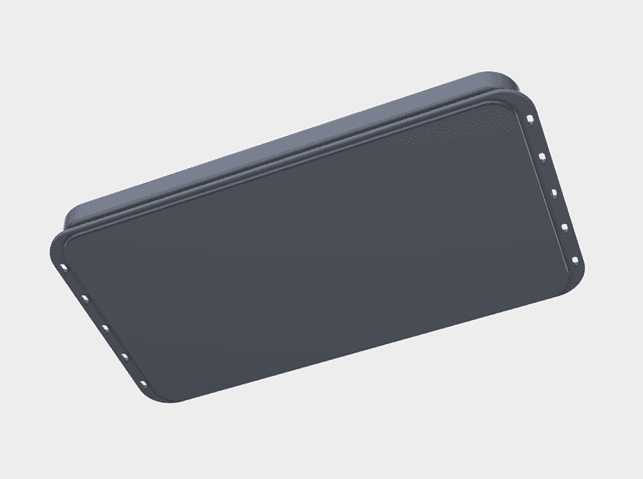 BIB-8 sensor on wire rack — top view